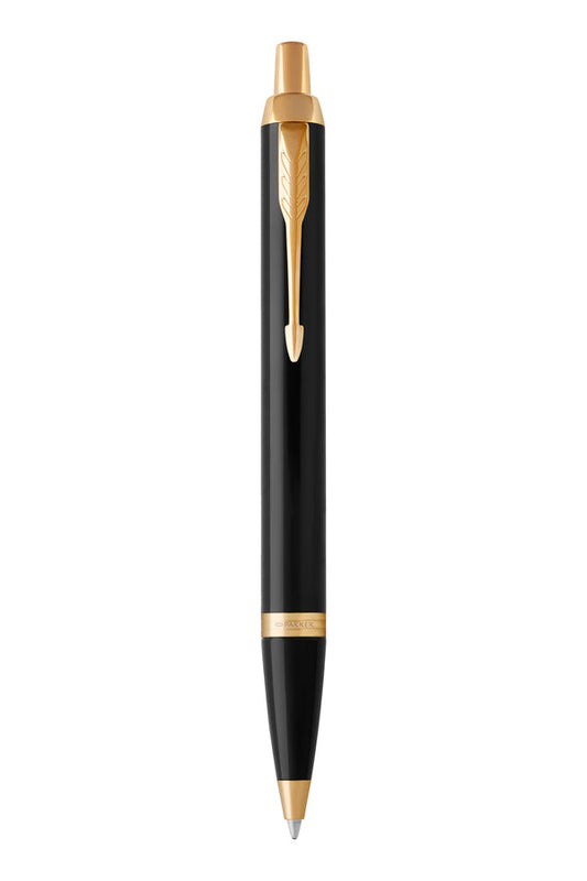 Parker IM Black Gold Finish Trim Ballpoint Pen