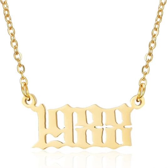 Prime & Pure 9K Yellow Gold Birthyear Necklace 1988