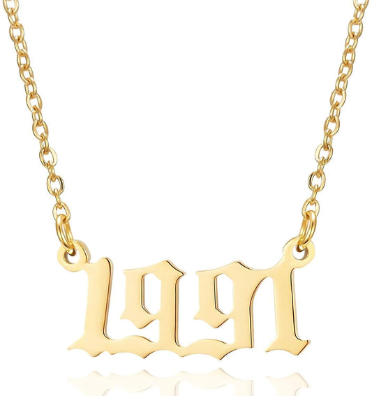 Prime & Pure 9K Yellow Gold Birthyear Necklace 1991
