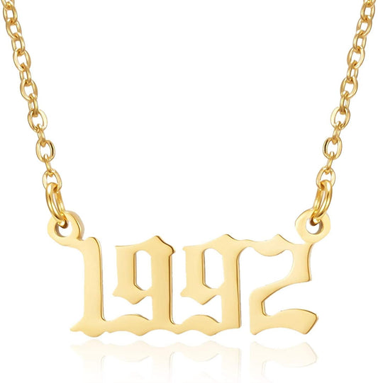 Prime & Pure 9K Yellow Gold Birthyear Necklace 1992