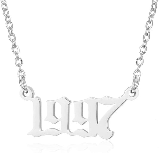 Prime & Pure Sterling Silver Birthyear Necklace 1997