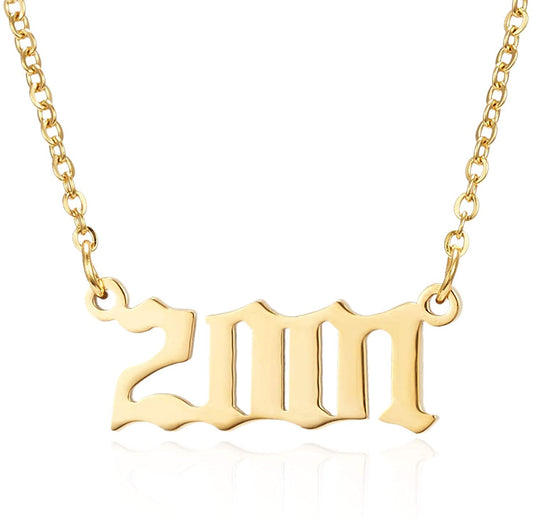Prime & Pure 9K Yellow Gold Birthyear Necklace 2001
