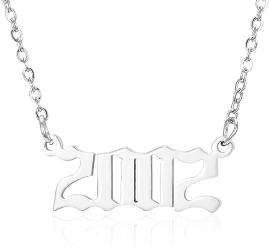 Prime & Pure Sterling Silver Birthyear Necklace 2002
