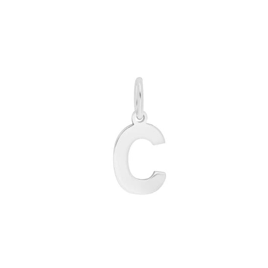 Prime & Pure Sterling Silver Initial Pendant Letter C