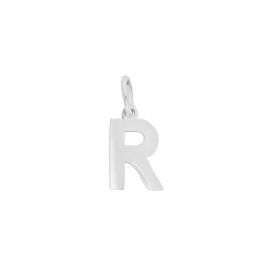 Prime & Pure Sterling Silver Initial Pendant Letter R