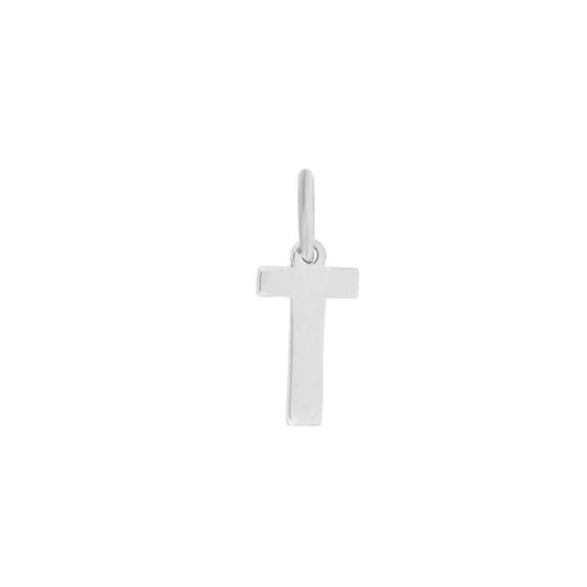Prime & Pure Sterling Silver Initial Pendant Letter T