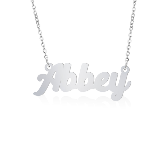 Prime & Pure Sterling Silver Name Necklace Abbey