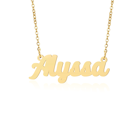 Prime & Pure 9K Yellow Gold Name Necklace Alyssa