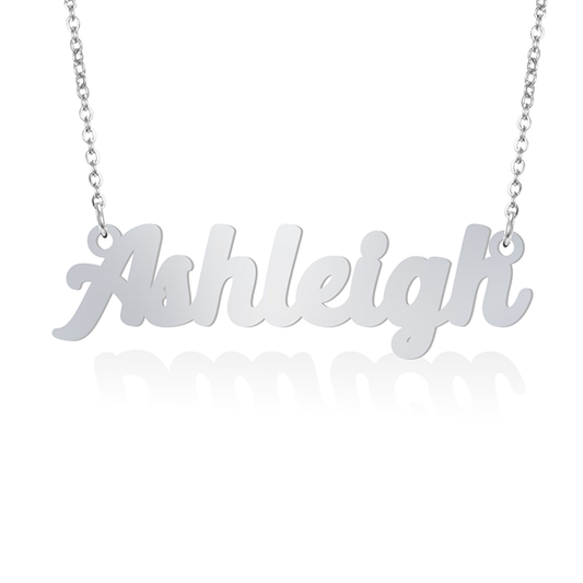 Prime & Pure Sterling Silver Name Necklace Ashleigh