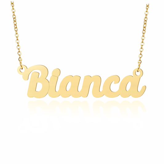 Prime & Pure 9K Yellow Gold Name Necklace Bianca