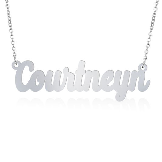Prime & Pure 9K White Gold Name Necklace Courtneyn