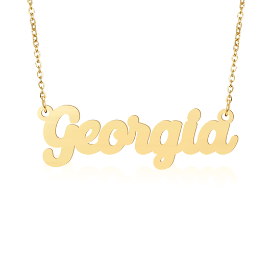 Prime & Pure 9K Yellow Gold Name Necklace Georgia