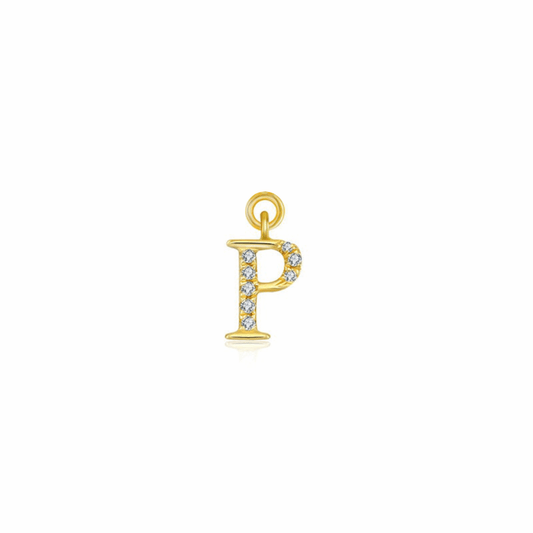 Iced Letter " P " Pendant