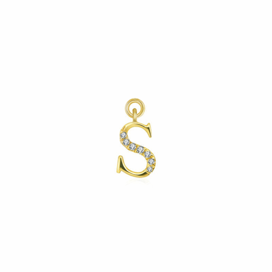 Iced Letter " S " Pendant
