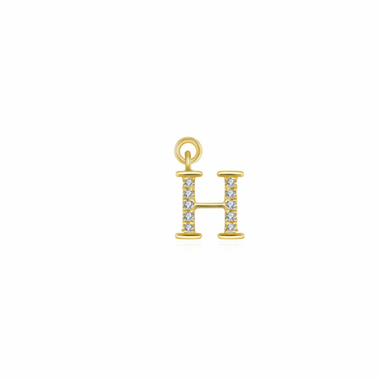 Iced Letter " H " Pendant
