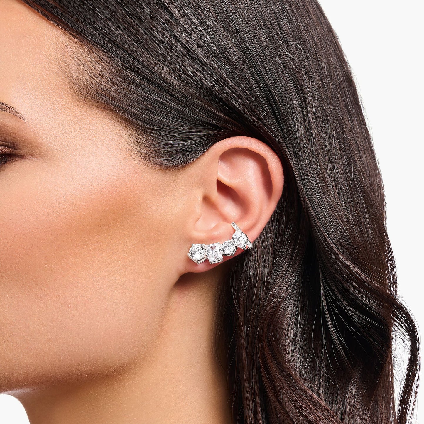 THOMAS SABO Heritage Glam Single Ear Climber with White Zirconia
