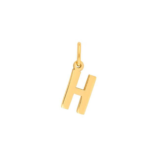 Prime & Pure 9K Yellow Gold Initial Pendant Letter H