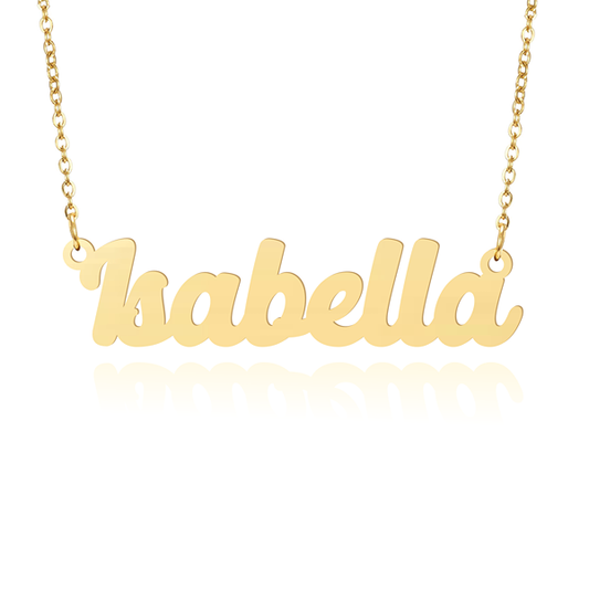 Prime & Pure 9K Yellow Gold Name Necklace Isabella
