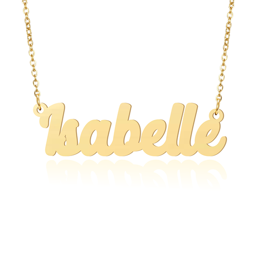 Prime & Pure 9K Yellow Gold Name Necklace Isabelle