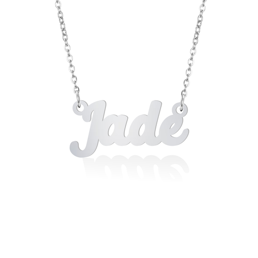Prime & Pure Sterling Silver Name Necklace Jade