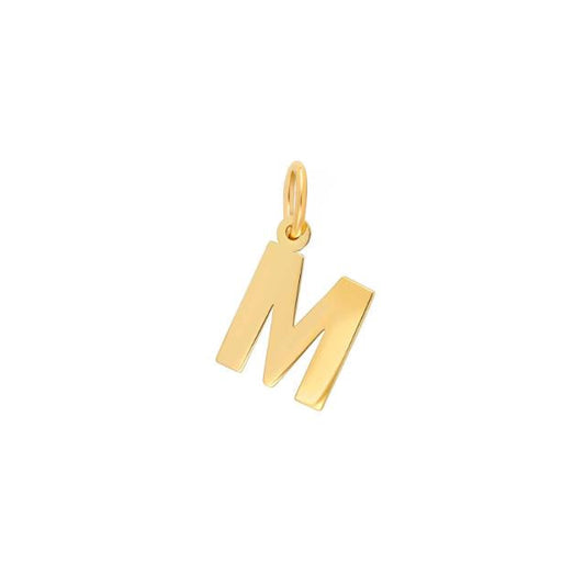 Prime & Pure 9K Yellow Gold Initial Pendant Letter M