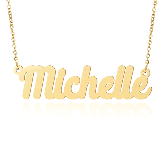 Prime & Pure 9K Yellow Gold Name Necklace Michelle