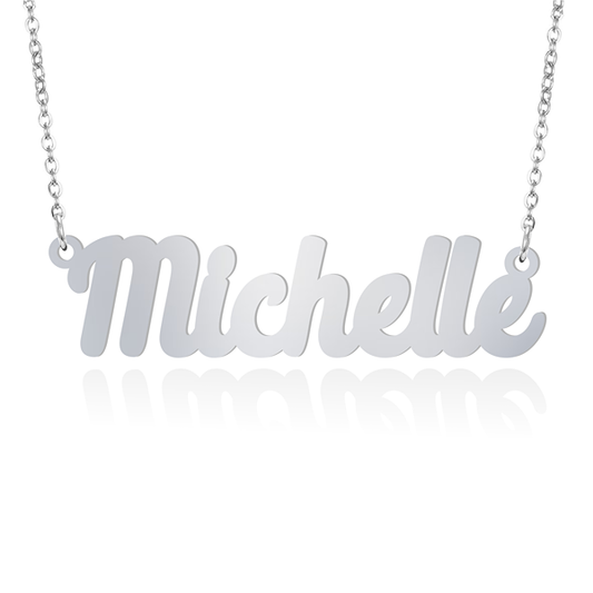 Prime & Pure 9K White Gold Name Necklace Michelle