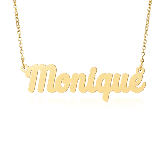 Prime & Pure 9K Yellow Gold Name Necklace Monique