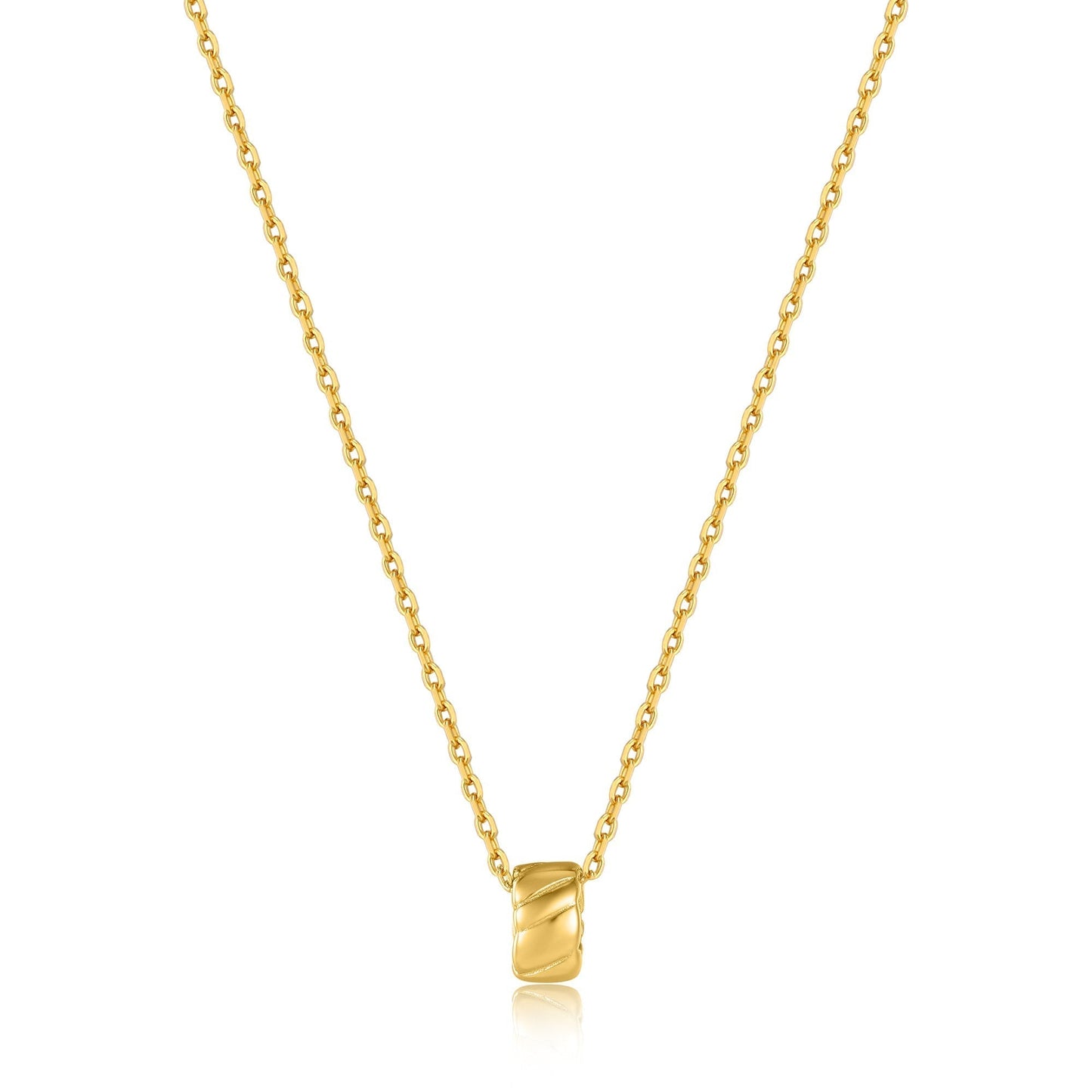Ania Haie Gold Smooth Twist Pendant Necklace