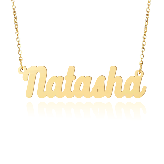 Prime & Pure 9K Yellow Gold Name Necklace Natasha