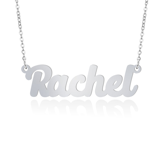 Prime & Pure 9K White Gold Name Necklace Rachel