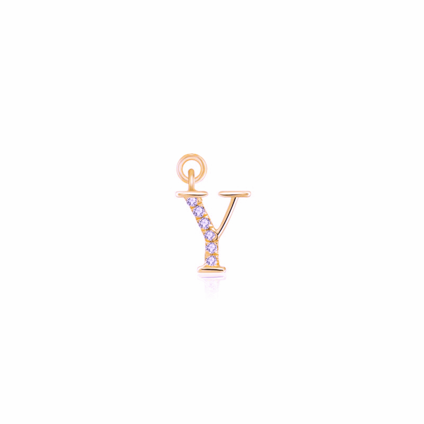Iced Letter " Y " Pendant