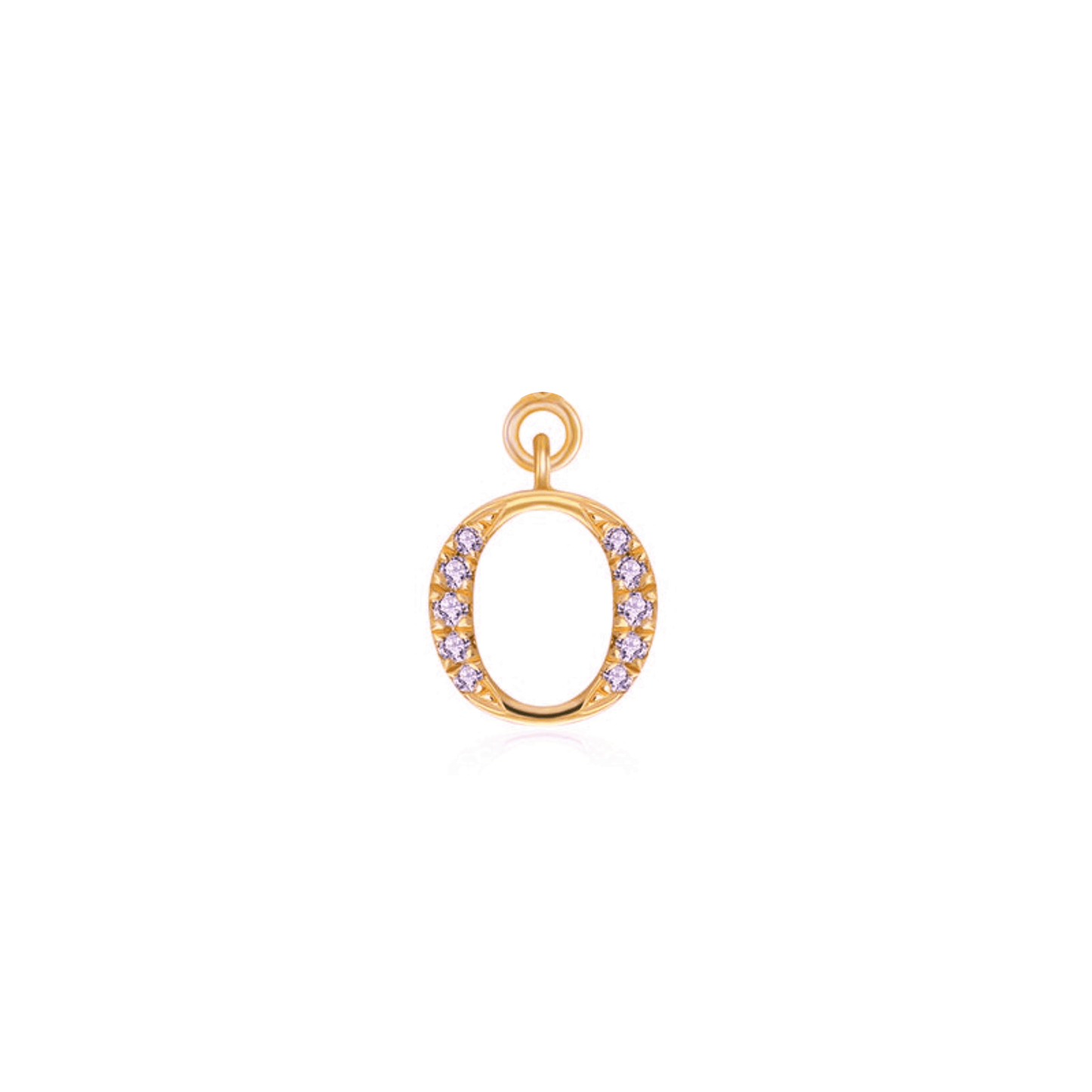 Iced Letter " O " Pendant