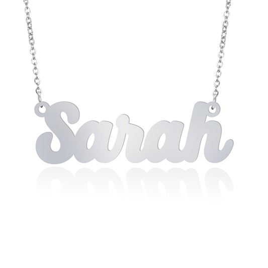Prime & Pure 9K White Gold Name Necklace Sarah
