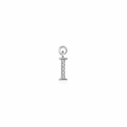 Iced Letter " I " Pendant