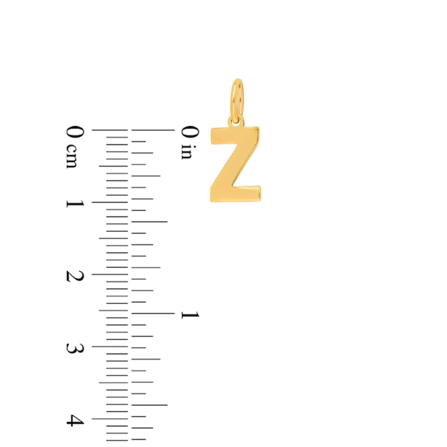 Prime & Pure 9K Yellow Gold Initial Pendant Letter Z