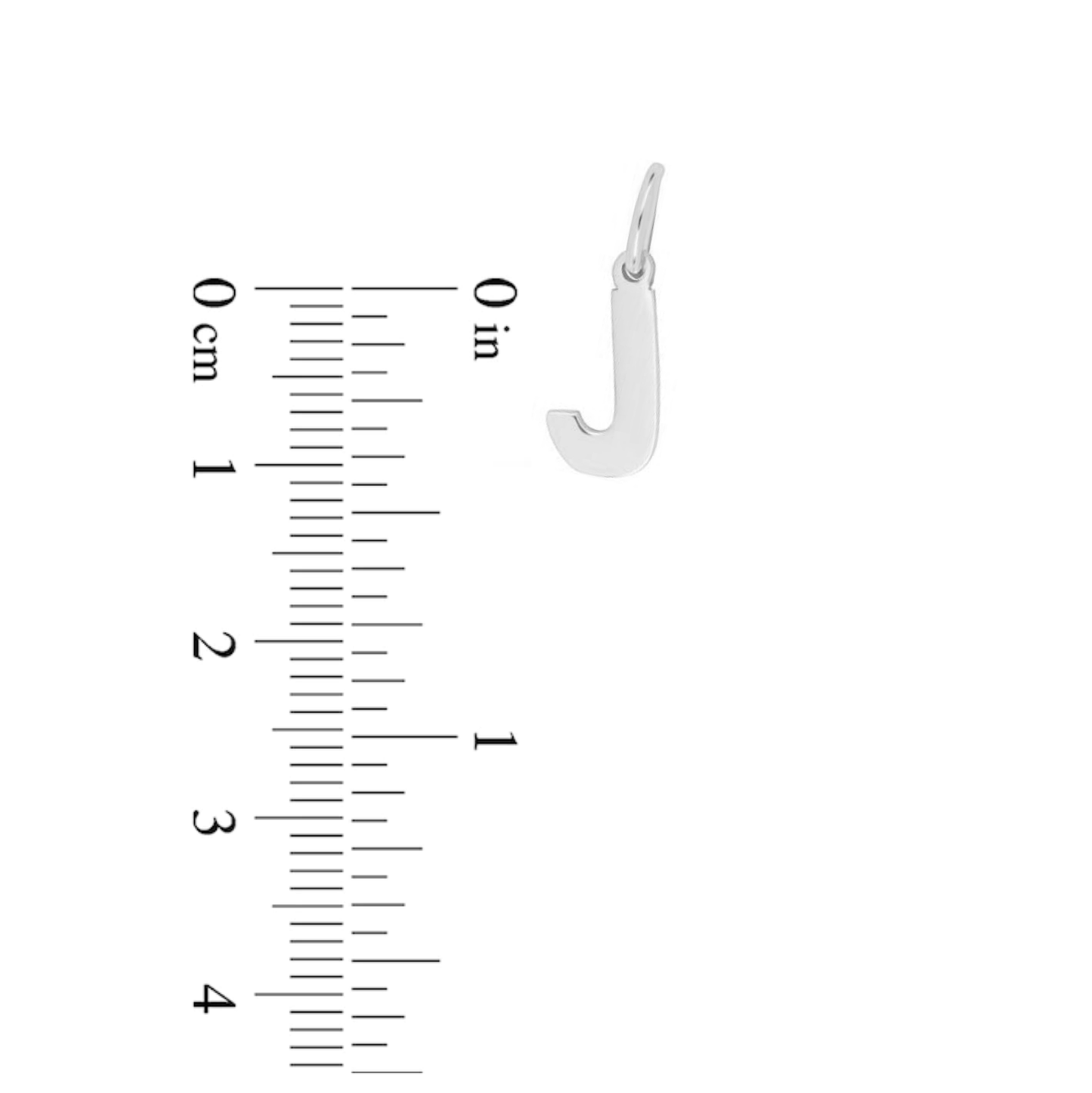 Prime & Pure Sterling Silver Initial Pendant Letter J