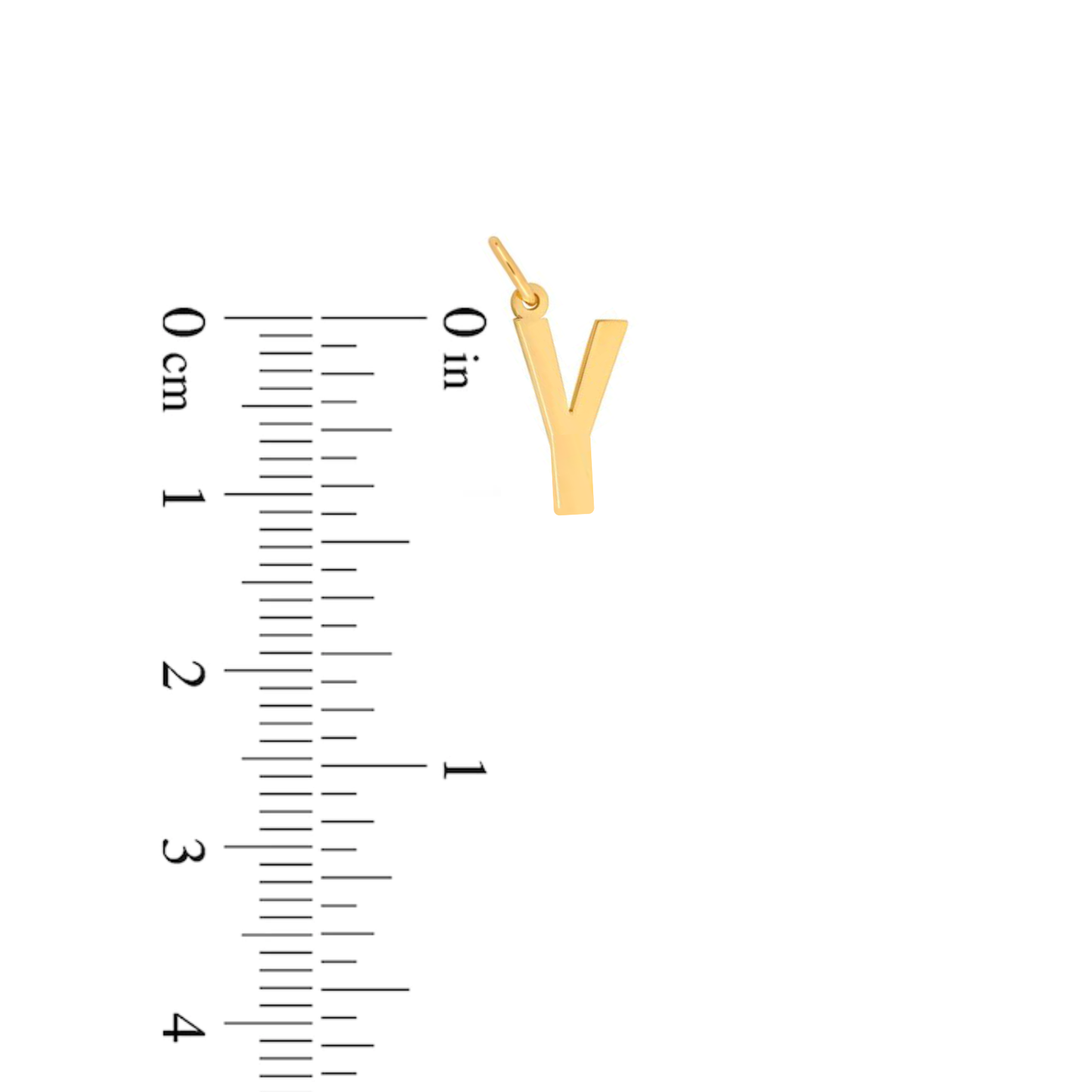 Prime & Pure 9K Yellow Gold Initial Pendant Letter Y