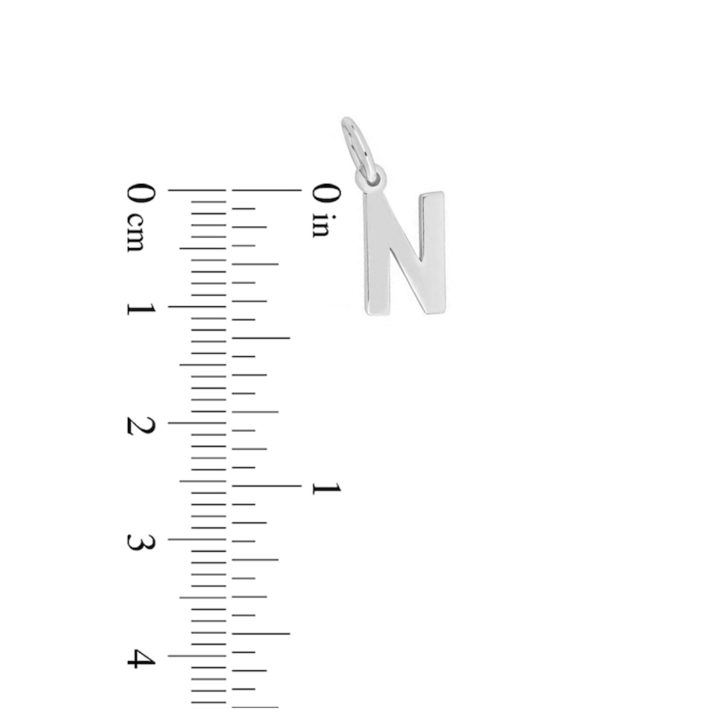 Prime & Pure 9K White Gold Initial Pendant Letter N