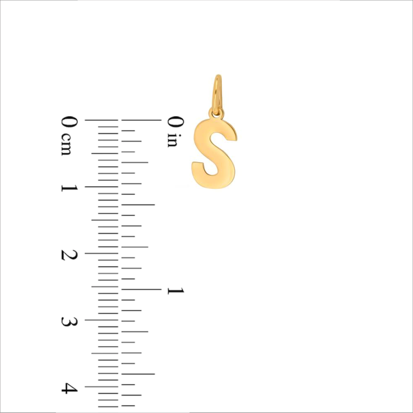 Prime & Pure 9K Yellow Gold Initial Pendant Letter S
