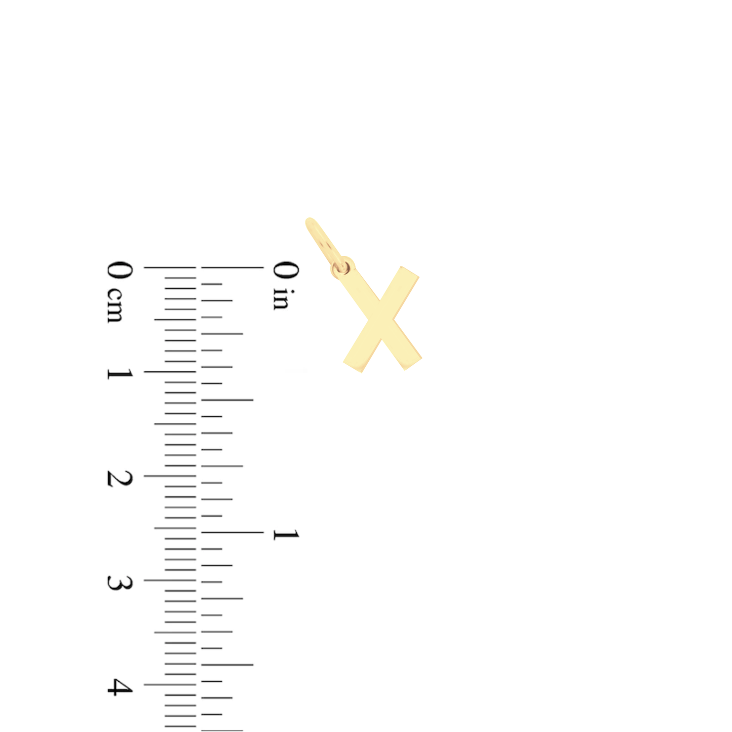 Prime & Pure 9K Yellow Gold Initial Pendant Letter X