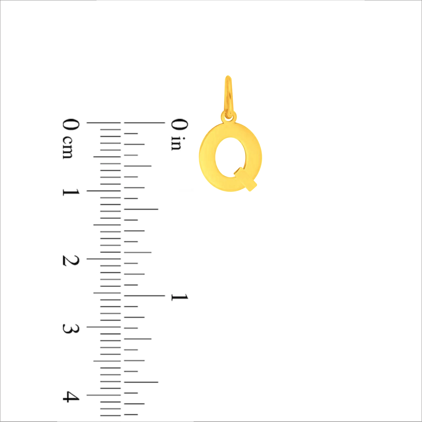 Prime & Pure 9K Yellow Gold Initial Pendant Letter Q