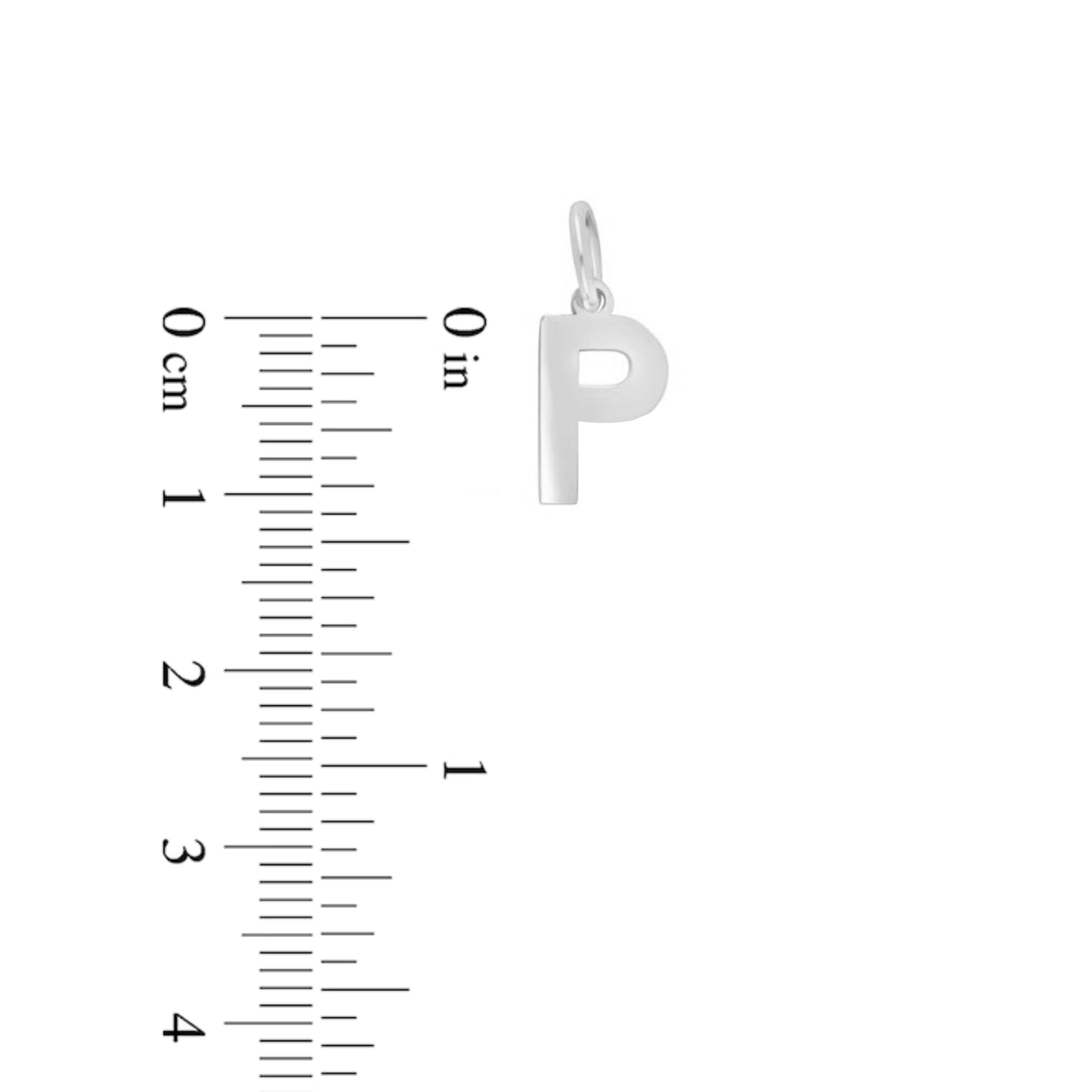Prime & Pure Sterling Silver Initial Pendant Letter P