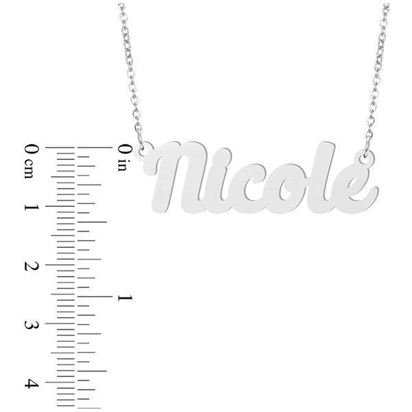 Prime & Pure 9K White Gold Name Necklace Nicole
