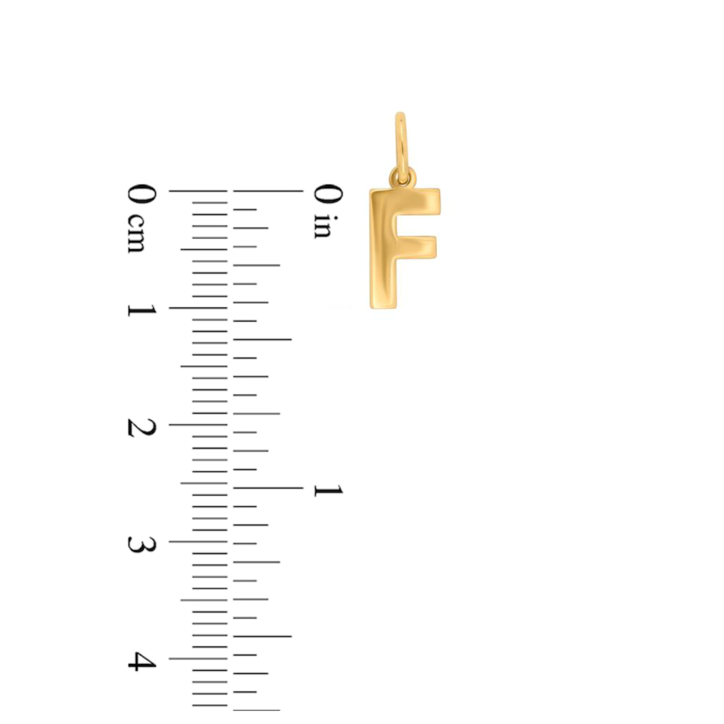 Prime & Pure 9K Yellow Gold Initial Pendant Letter F