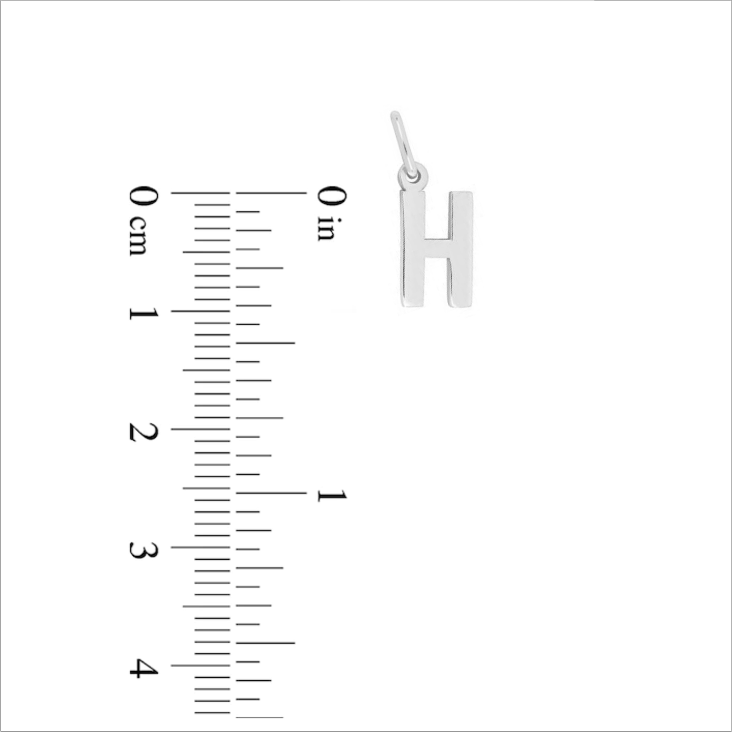 Prime & Pure 9K White Gold Initial Pendant Letter H