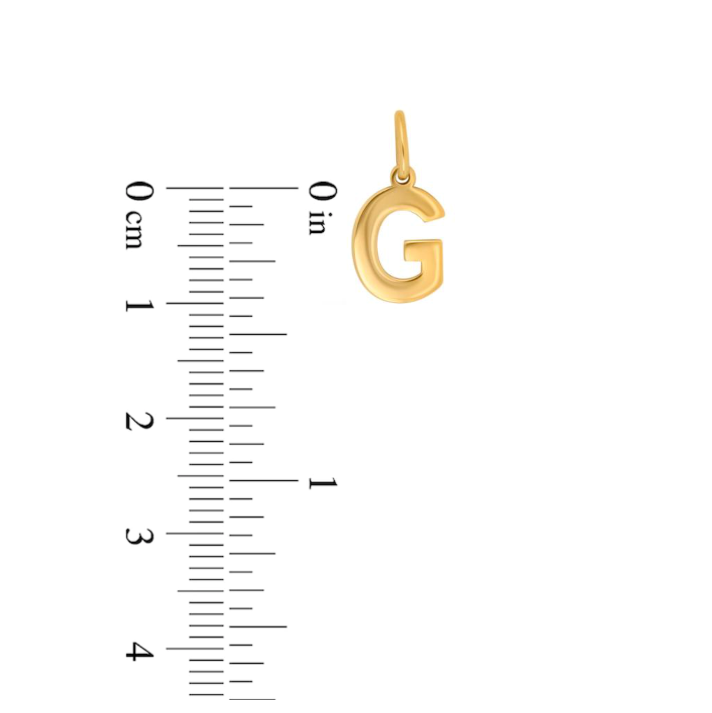Prime & Pure 9K Yellow Gold Initial Pendant Letter G