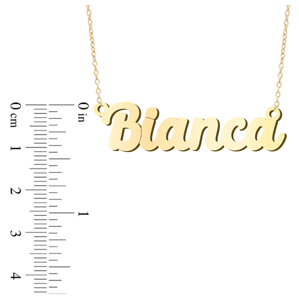 Prime & Pure 9K Yellow Gold Name Necklace Bianca