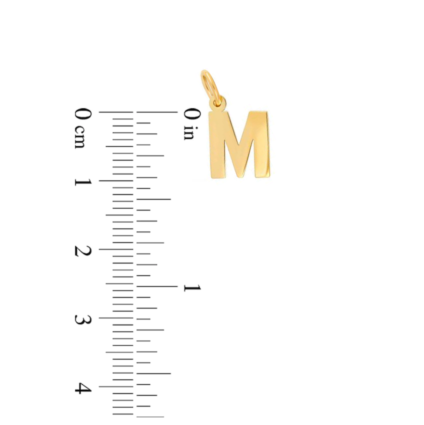 Prime & Pure 9K Yellow Gold Initial Pendant Letter M