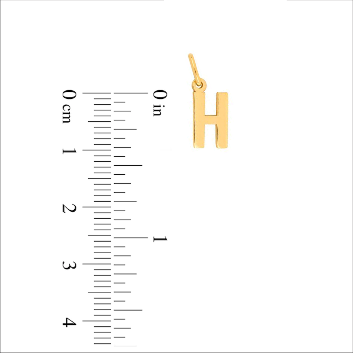 Prime & Pure 9K Yellow Gold Initial Pendant Letter H